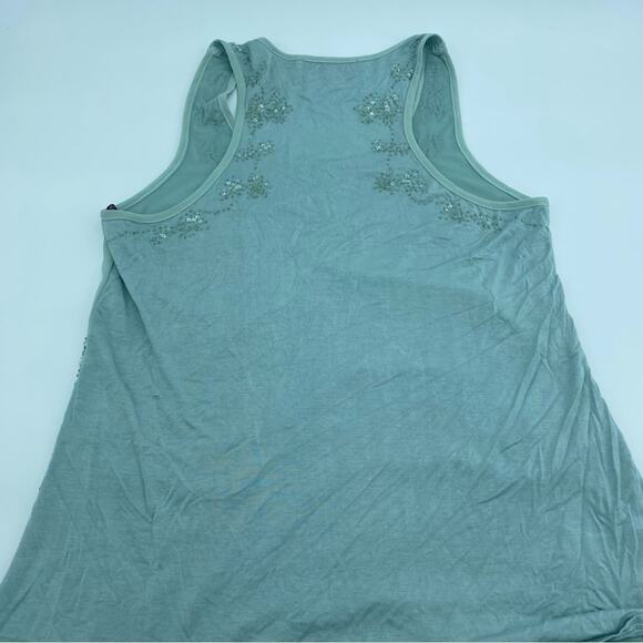 BKE  Tank Top Women's Small Seafoam Green Sequined & Beaded  Dressy - Picture 4 of 6